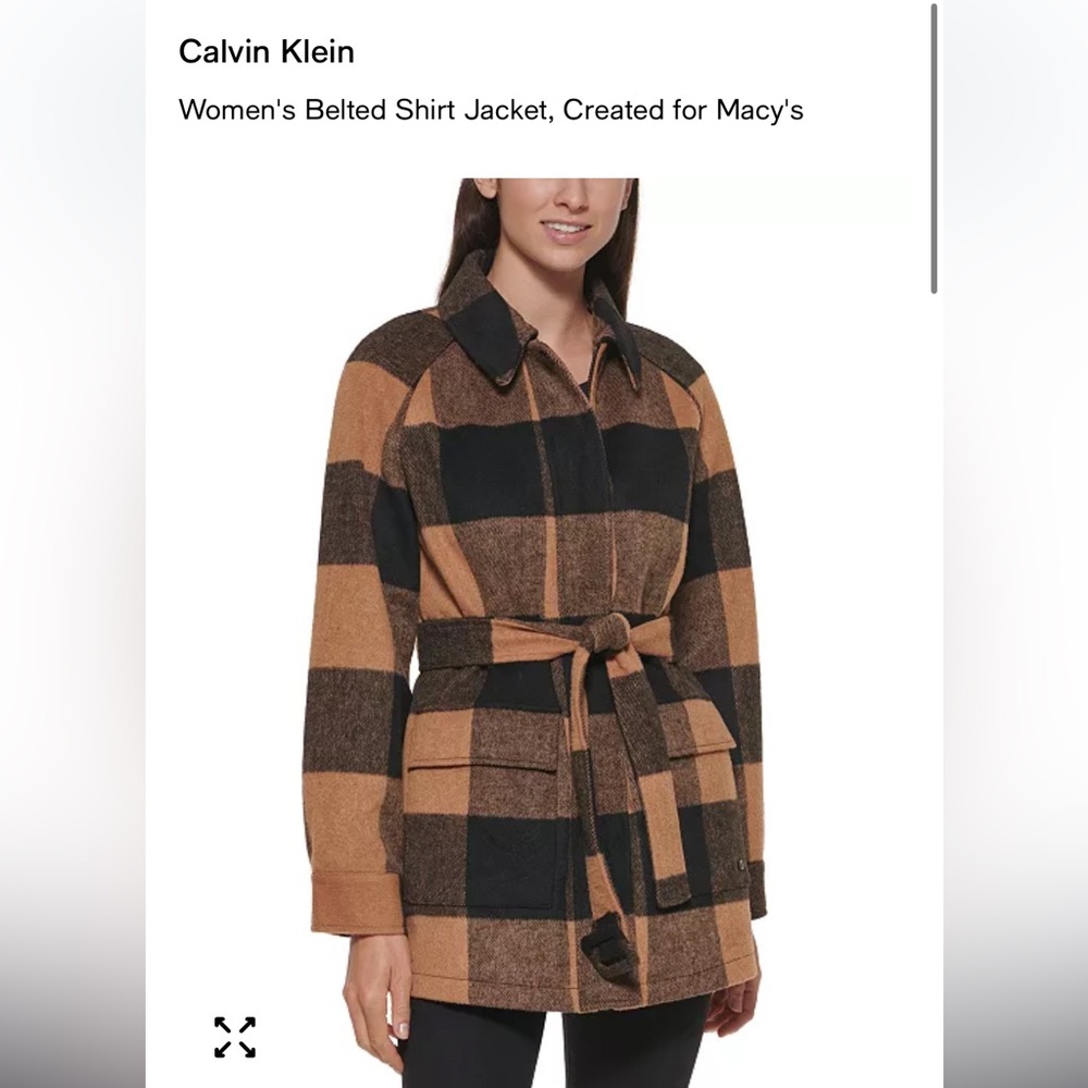 Calvin Klein • Women's Belted Shirt Jacket, NWOT